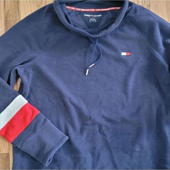 Tommy Hilfiger SPORT Cowl Neck Fleece Sweatshirt XL - Picture 6 of 8